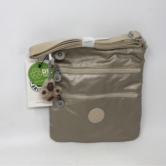 Kipling Keiko AC8103 Crossbody Bag, Women's Size 8" x 9" x 1.25" - Starry Gold - Picture 1 of 7